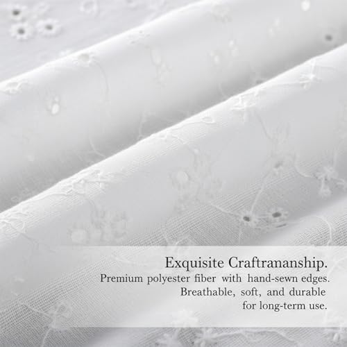 Apojgitn White Lace Bandana Scarf for Women - Elegant Triangle Hair Accessory