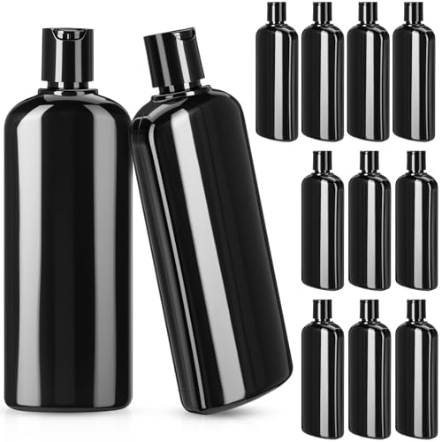 Domensi 6.8oz Plastic Squeeze Travel Bottles - 12 Pcs Leakproof Disc Cap Set