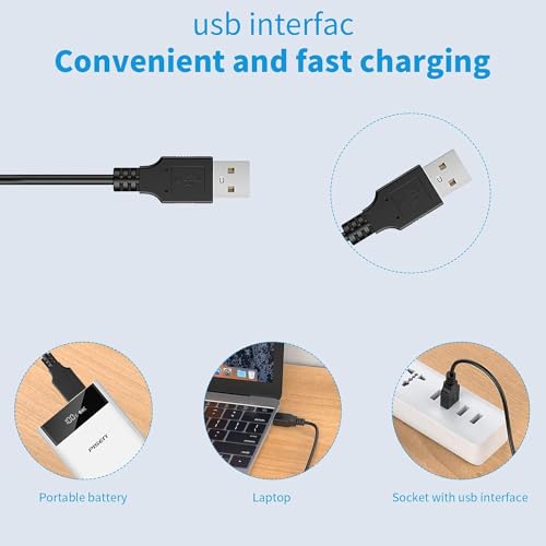 USB Charging Cable and AC Adapter for VIKICON Beard Trimmer - 5FT