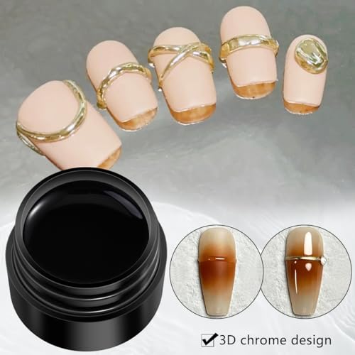 Fcozpjk 2PCS Clear 3D Sculpting Gel Kit for Nail Art