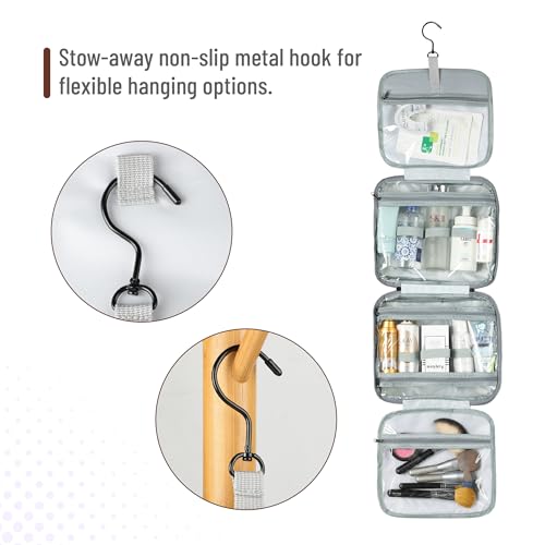 Travel Toiletry Bag with Hanging Hook - Water-Resistant Men's & Women's Organizer