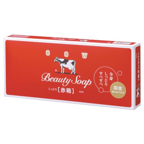 Cow Brand Red Box Beauty Soap - Gentle Moisturizing Bar, 6 Pack
