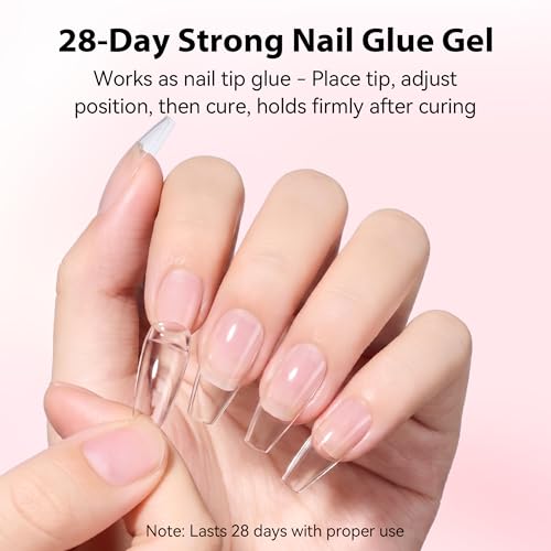 Makartt 8-in-1 Clear Gel Builder for Nails - 15ML UV Nail Strengthener