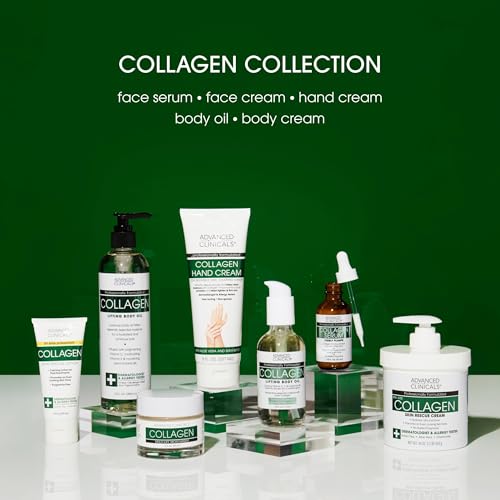 Advanced Clinicals Collagen Serum - Anti-Aging Face Serum with Hyaluronic Acid, 1.75 Fl Oz