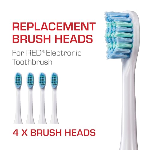 Red by Kiss Hypersonic Electric Toothbrush - 4 Cleaning Modes, 75-Day Battery, USB-C Charging