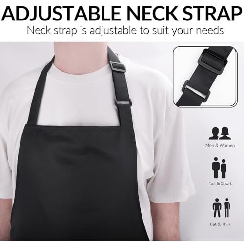 Water-Resistant Chef Apron for Men & Women with 2 Pockets