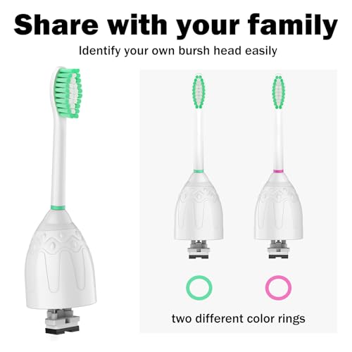 HAPPYMOMO Replacement Toothbrush Heads for Philips Sonicare, 2 Pack, Compatible with E-Series & More