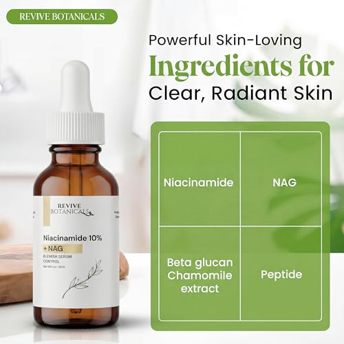 Revive Botanicals 10% Niacinamide Serum with Hyaluronic Acid - 30 mL
