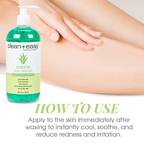 Clean + Easy Aloe Vera Gel for Post-Wax Care, 16 oz