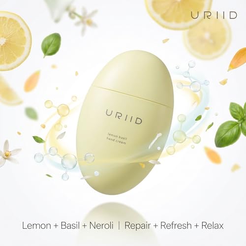 URIID Lemon Basil Hand Cream with Shea Butter & Botanical Extracts - Deep Hydrating & Non-Greasy - 1.76 oz