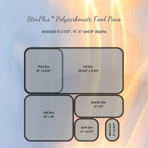 Carlisle Storplus Half Size Food Pan - Clear Polycarbonate, 2.5" Deep