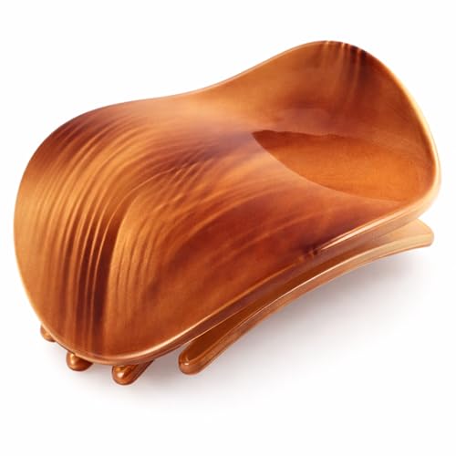 Parcelona France 2.75" Beige Wave Hair Claw for Fine or Thin Hair