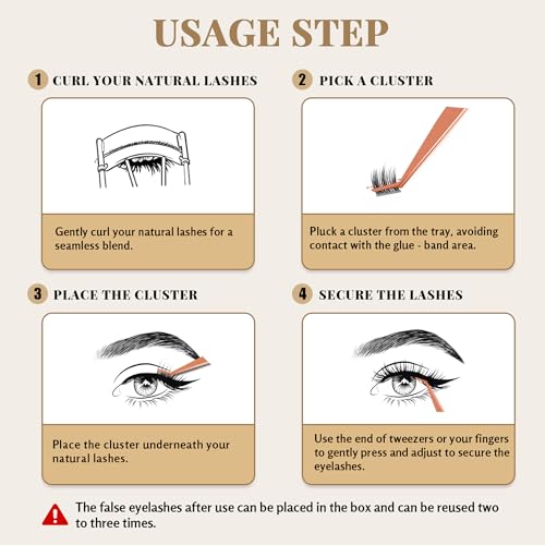 Cosmic Winks Self-Adhesive Eyelash Clusters - No Glue Needed