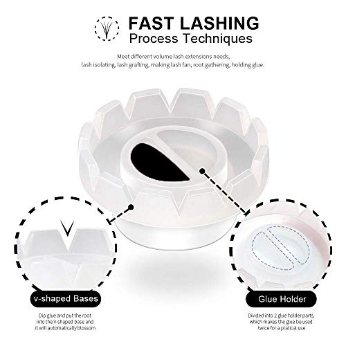 100 Pack Eyelash Extension Glue Cups for Lash Grafting & Application