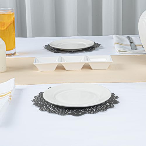 Navy Blue Paper Doilies - 100 Count, 8 Inch Lace Table Doilies