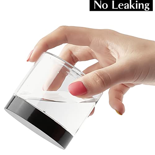 TUZAZO 6 oz Clear Plastic Jars with Lids - 12 Pack, BPA-Free