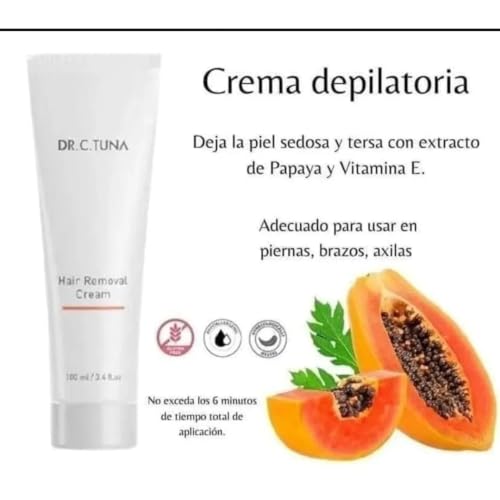 Farmasi Dr. C. Tuna Papaya Extract Hair Removal Cream 3.4 fl oz - Gentle Body Wax for Men & Women