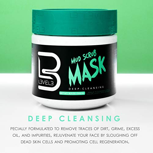 L3 Mud Facial Scrub - Gentle Exfoliating Clay Mask for Acne & Clear Skin