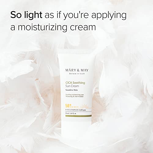 Mary&May CICA Sun Cream SPF50+ PA++++ Light Non-Sticky Hydrating Facial Sunscreen