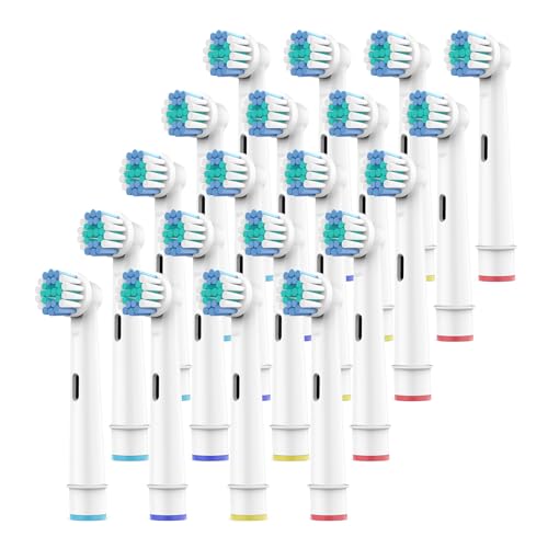 SetSail 20 Pack Electric Toothbrush Replacement Heads - Soft Dupont Bristles for Oral B