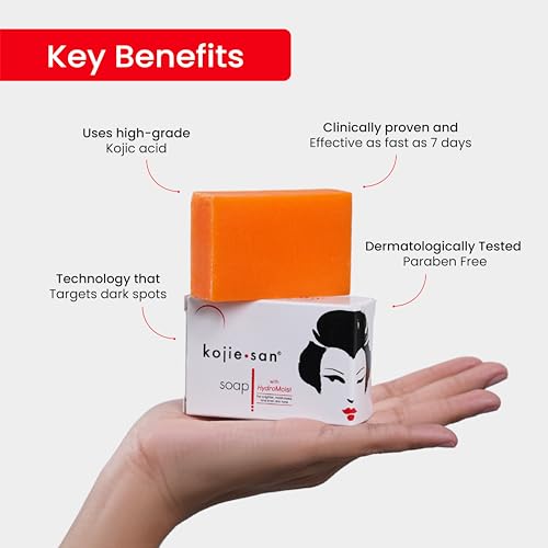 Kojie San Kojic Acid Skin Brightening Soap - 3 Bars for Dark Spots & Hyperpigmentation
