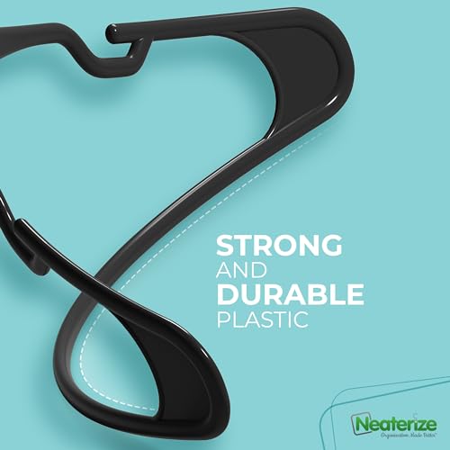 Neaterize Plastic Clothes Hangers 20 Pack - Space Saving Design