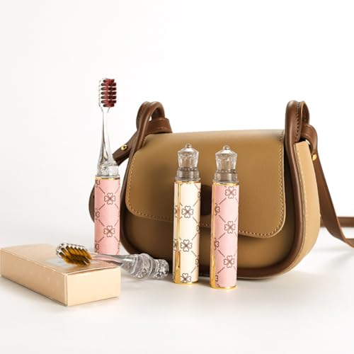 Compact Foldable Travel Toothbrush Set with Case - Pink