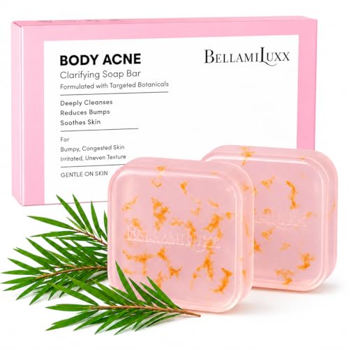 BellamiLuxx Tea Tree Body Acne Soap Bar for Bumps & Folliculitis