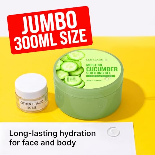 LEBELAGE Soothing Cucumber Gel 10.14oz - Hydrating Face & Body Moisturizer