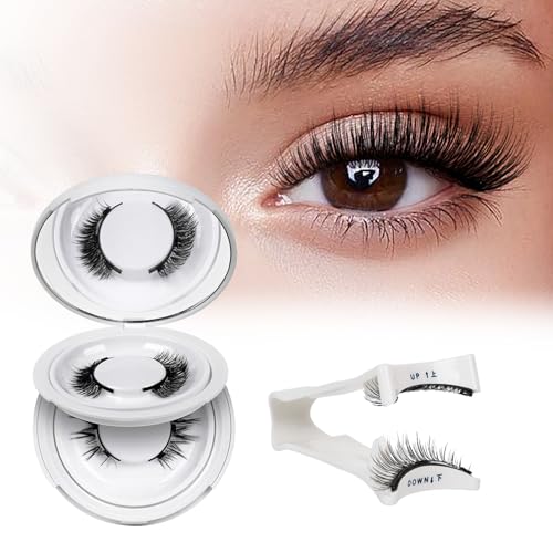 QUEWEL Magnetic Eyelashes Kit with Applicator - 2 Pairs Natural Look