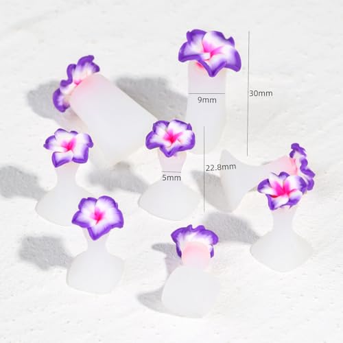 16pcs Flower Toe Separators - Silicone Pedicure Nail Art Tools