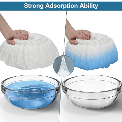 3-Pack RinseWise Microfiber Mop Head Refills for Easy Cleaning