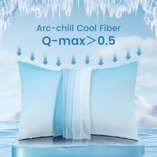 LUXEAR Cooling Pillow Cases - 2 Pack, Standard Size, Gradient Design