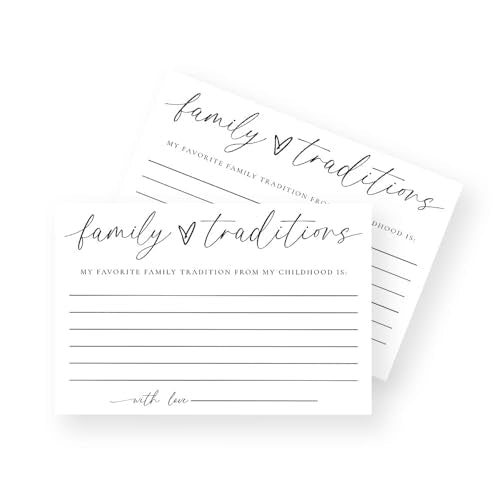 Family Tradition Cards for Baby Shower - Set of 50, 4x6