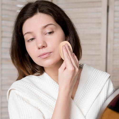 5-Pack Nude Round Makeup Sponges for Flawless Foundation Application
