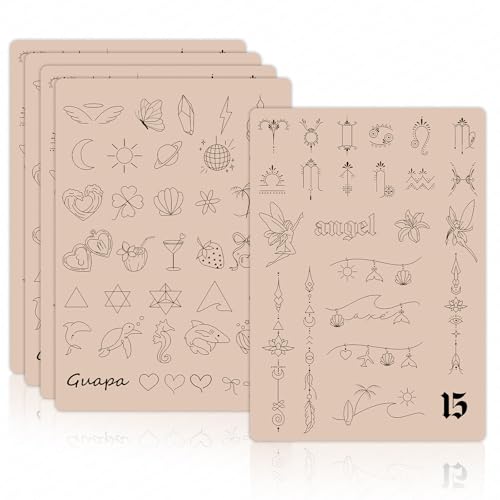 Guapa 1.5mm Tattoo Practice Skin - Double-Sided Silicone Pad, 3 Pack