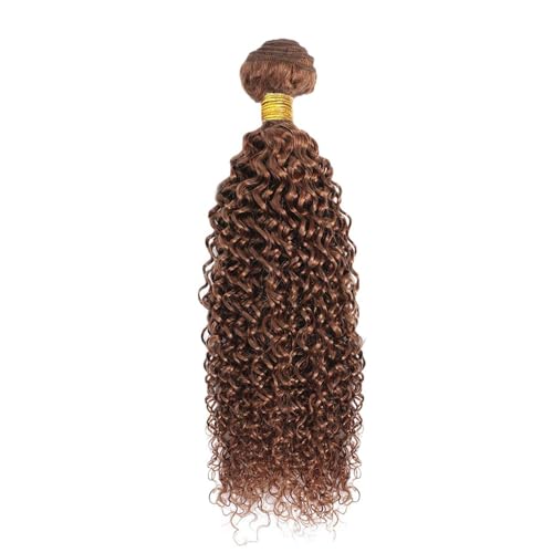 JUIOKAOO 12 Inch Water Wave Human Hair Bundle, Light Brown #30 Virgin Hair