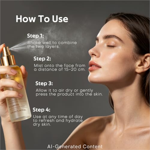 KIMUSE White Truffle Serum Spray with Niacinamide & Hyaluronic Acid - 3.38 fl oz Hydrating Face Mist for All Skin Types