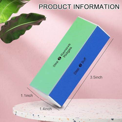 Soft 'N Style 4-Way Nail Buffer Block - 3 pcs Professional Shine Tool