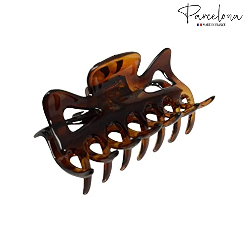 Parcelona Classic Tortoise Shell Hair Claw Clip - 3 Inch