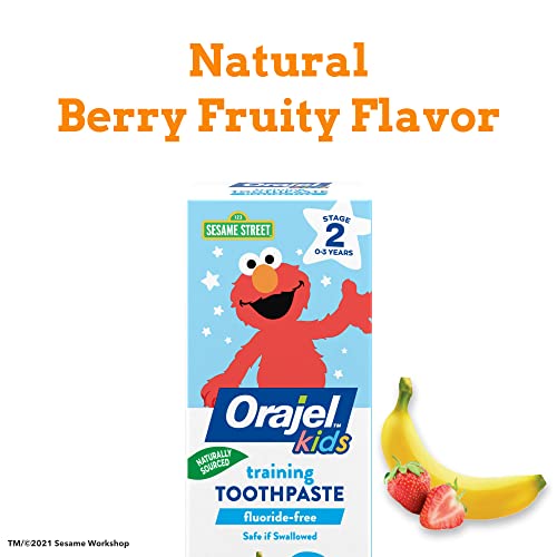 Orajel Kids Fluoride-Free Training Toothpaste with Elmo - 1.5oz (Pack of 2)