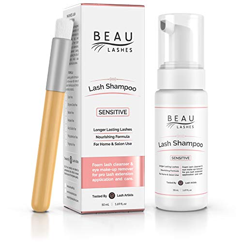 Beau Lashes Eyelash Extension Foam Cleanser Shampoo with Brush (50ml)
