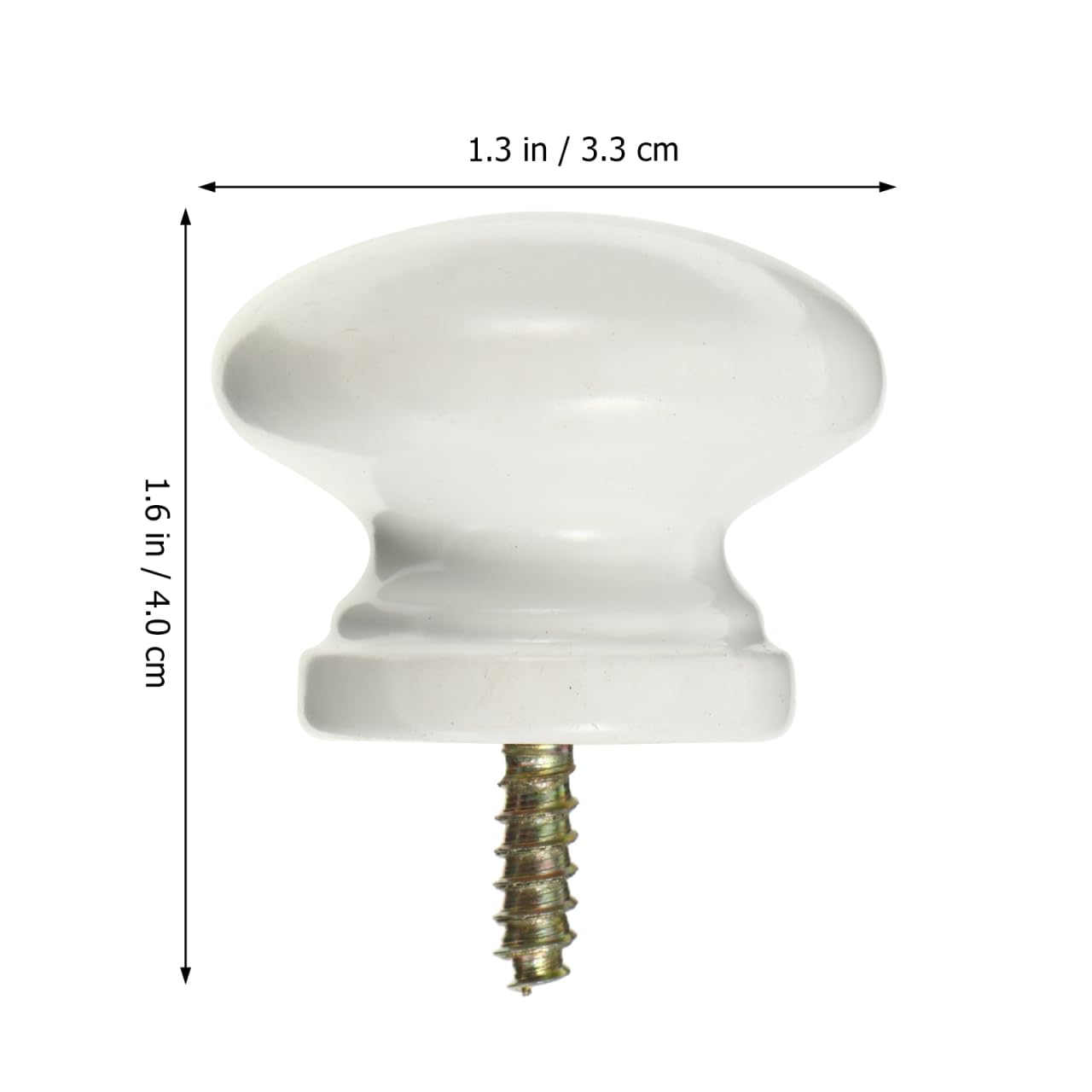 POPETPOP 8 Pcs Self-Tapping Solid Wood Handle, Round Dresser Pulls, Cabinet Knob Pulls for Drawers Wardrobe, Closet, Chinese Door, Jewelry Box