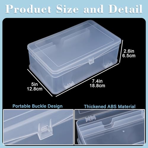 Lokyango 2-Pack Double-Layer Manicure Tool Storage Box - Clear Plastic