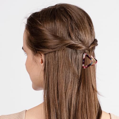 Cobahom 5-Pack Small Hollow Triangle Claw Clips - Non-Slip Hair Jaw Clips