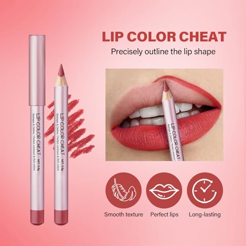 NAISSIYA Waterproof Matte Lip Liner Set - 4 High-Pigmented Colors