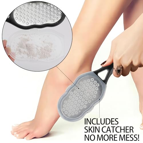 Stainless Steel Foot File Callus Remover Pedicure Rasp Foot Scrubber - 2 Pcs