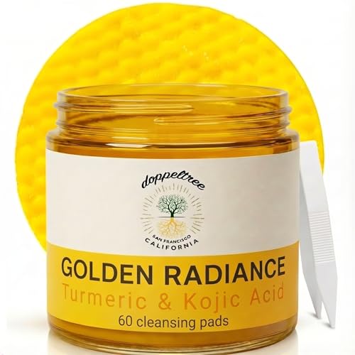 Doppeltree Turmeric & Kojic Acid Cleansing Pads for Brightening