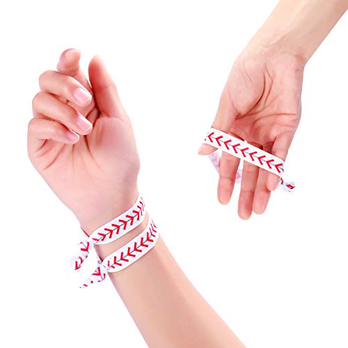12 Pcs Baseball Hair Ties - No Crease Elastic Scrunchies for Moms