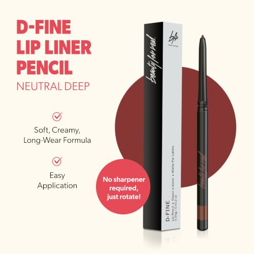 Lip Liner Pencil - Neutral Deep, Long-Wear, Creamy for Perfect Lips